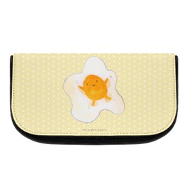 Mr. & Mrs. Panda Cosmetic Bag Fried Egg Gift Animals Funny Sayings Animal Motifs Toiletry Bag Makeup Bag Cosmetic Bag Good Mood, yellow, Hand Drawn