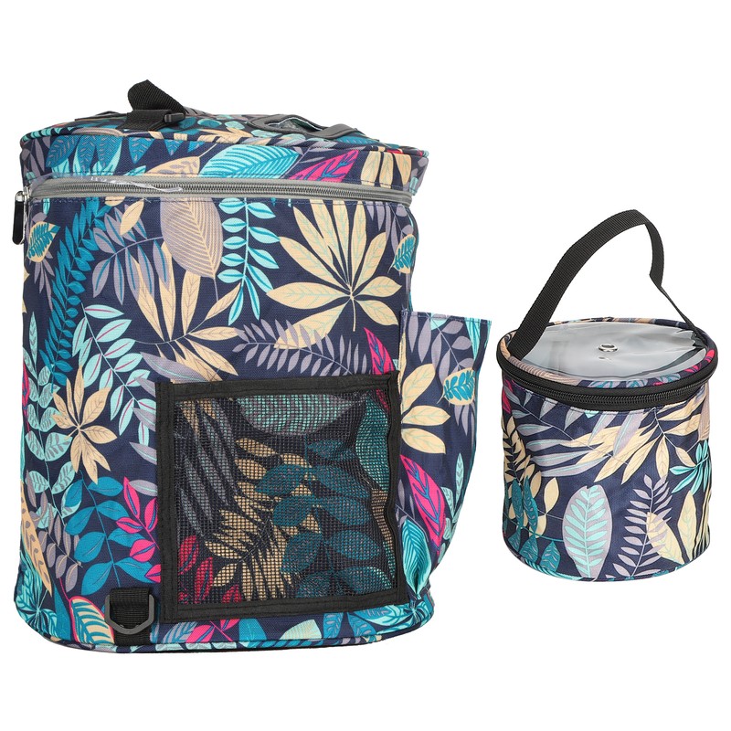 2Pcs Storage Bag 600D Oxford Cloth Printing MultiPocket Hand Strap