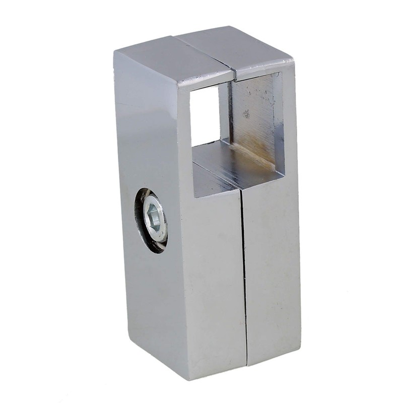 Yibuy Silver Square Tube Connector 2 Way Clamp Rack Fitting