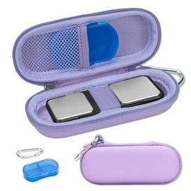 Case for Kardiamobile EKG Monitor, Case for Kardia Mobile Heart Monitor 1L & Kardiamobile 6L, Hard Travel Box for Cardio Mobile Device, Pill Box and Carabiner Clip Included