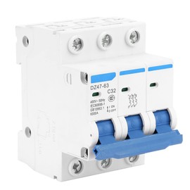 Honiwu Leakage Circuit Breaker, AC Circuit Breaker, DZ47‑63 3P 32A 400V Current Circuit Breaker, AC Circuit Breaker, Air Circuit Breaker Protection Against Short Circuit in the event of Overcurrent