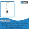 White Moulding Hooks for Picture Hanging with Perlon Clear Cable