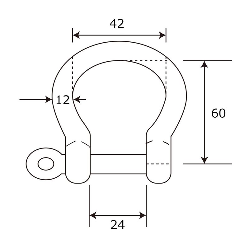 AII Anchor Shackle Hanging Hardware Silver 12mm Stainless Steel Coupler