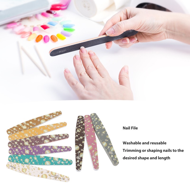 9PCS Nail File Professional Nail Art Sanding Strips Polishing Tools