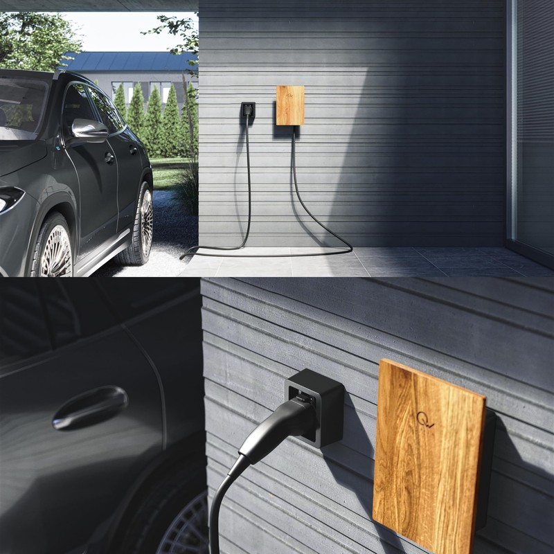 Green Wallbox - Wall mount for charging cable type 2