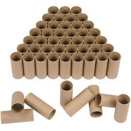 HESESOH 50 Pack Cardboard Tubes for Crafts - 1.57 x 3.94 Inches - Brown Toilet Paper Empty Rolls Round Thick Tubes Sturdy for Classroom Family Handmade DIY Projects