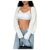 GORGLITTER Women's Open Front Cropped Cardigan Bolero Sweater Lightweight Long