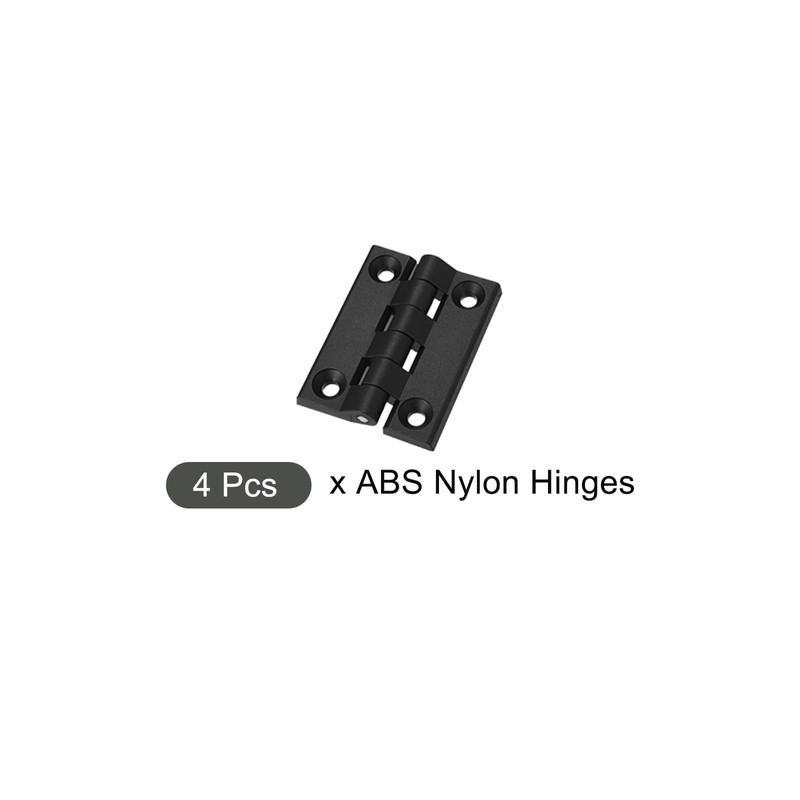 METALLIXITY Adjustable Folding Door Hinges (102mm) 4Pcs, ABS Nylon Hinges