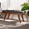Baxton Studio Benches, One Size, Dark Gray/Oak