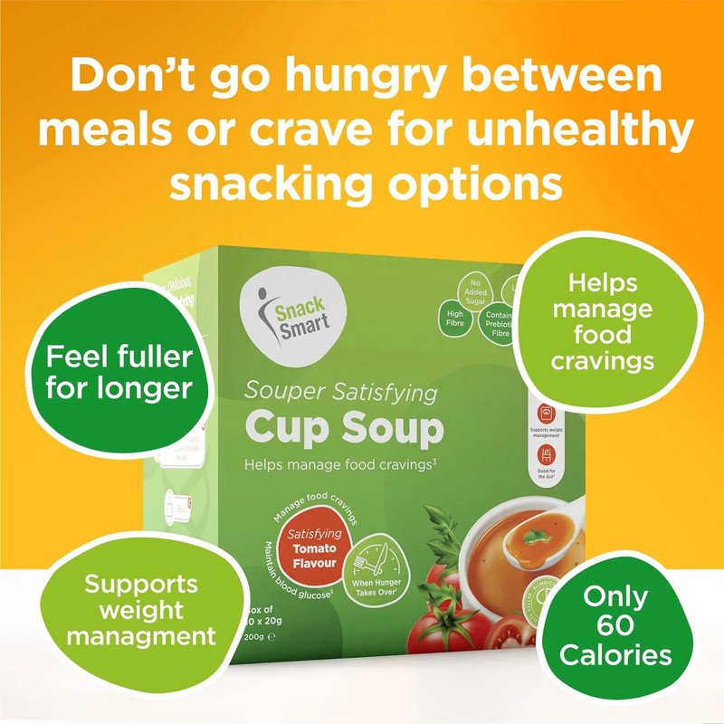 Slimbiome Vegetable Cup Soups for Diet and Cravings, 30g Servings,