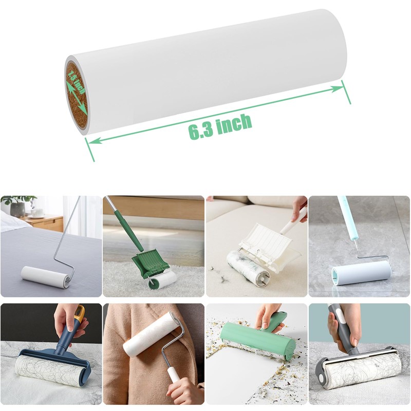 7.9 inch Lint Roller Refills Only, Extra Sticky Tape Roller