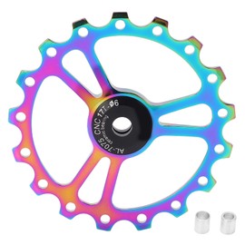 Polea de Rueda de Soporte de Desviador Trasero MEIJUN, 17T, Aluminio + Cerámica, Polea de Desviador de Rueda de Guía de Cambio para Bicicleta de Carreras MTB(Siete Colores)