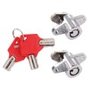 ApplianPar Motorcycle Hard Saddle Bag Saddlebag Lock Key Set Red