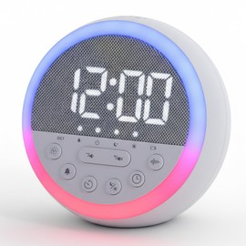 OCEST Sunrise Alarm Clock with White Noise & Dimmable RGB Night Light