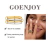 Goenjoy 14K Gold Plated Interlocked Stackable Rings for Women, Statement