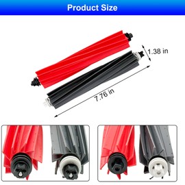 3 Sets Q8 Max Brush Replacement Compatible for Roborock S8 Pro Ultra/S8/S8+/Q8 Max+/Q5 Pro/Q5 Pro+ Robot Vacuum Cleaner, Dual Rubber Roller