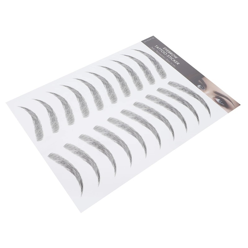 6D Eyebrow Tattoo Sticker, Eyebrow Shaping Stencils, Semi-Permanent, Hair-Like, Waterproof