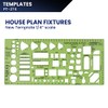 Pacific Arc, House Plan Fixtures template, 1/4 in, Drawing aid