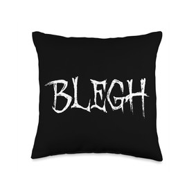 Hardcore Metalcore Breakdown Scream And Shout Blegh Funny Metalcore Vocalist Djent Deathcore Throw Pillow, 16x16, Multicolor