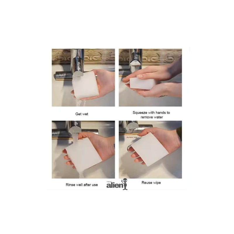 Trend Alien 10 x Multi-Functional Eraser Sponge, Magic Cleaning Pads