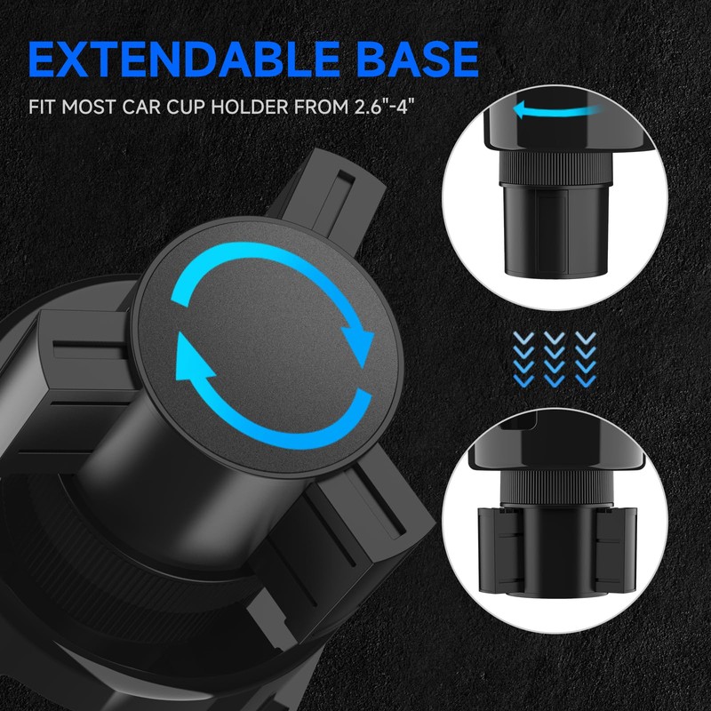 Dylen Car Cup Holder Expander, 2 in 1 Cup Holder