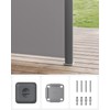 SONGMICS Floor Bracket for Side Awning Posts, Metal Plate with