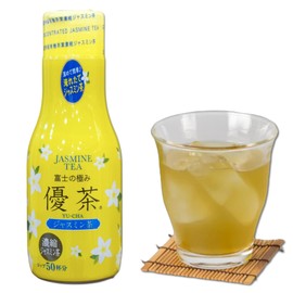 Fuji no Kokumi Yucha Jasmine Tea, 6.8 fl oz (200 ml), 50 Cups, Caffeine-less, Uncolored, Chinese Special Tea Leaves, Concentrated Tea Dilution Drink, Plastic Bottle, Diluting, Tea Leaf Concentrate