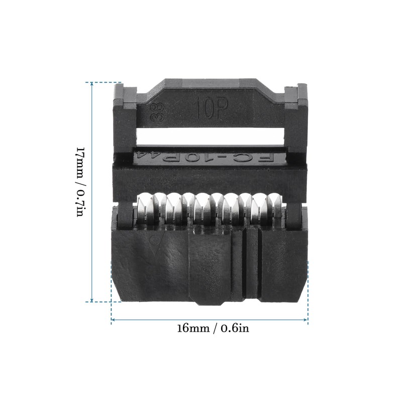 QUARKZMAN 10 Position Female IDC Socket x 10 Pieces Flat
