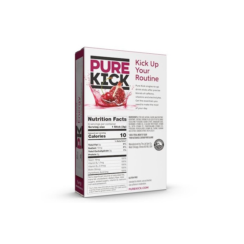 Pure Kick Energy Singles To Go Drink Mix, Black Cherry