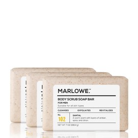 MARLOWE. MARLOWE No. 102 Exfoliating Body Scrub Soap Bar - Santal Scent for Men soap bar - Size: Single