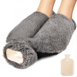 Foot Warmer Without Electricity, Hot Water Bottle Feet, Foot Warmer Hot Water Bottle, 2-in-1 Foot Hot Water Bottle for Women/Men/Adults, Foot Heating Pads for Cold Feet in Winter (36 x 32 cm)