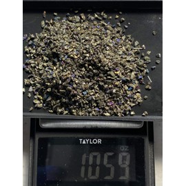 Chalcopyrite - Under 2mm Above 1mm no Powder - 100% Chalcopyrite Peacock Ore Life+Love! Grounding Heart Love! u2a1(1 Pound)