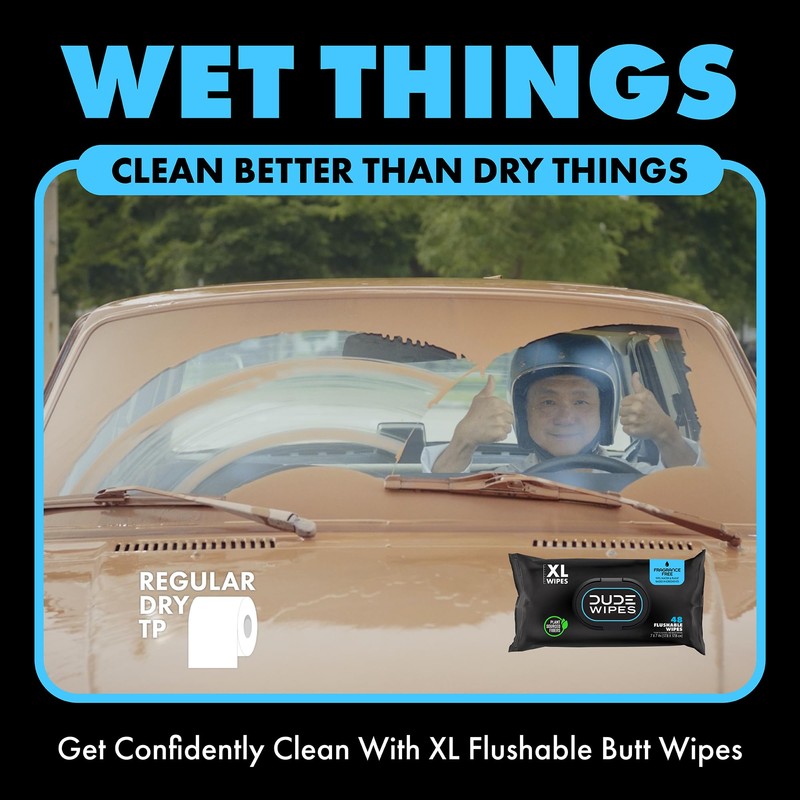 DUDE Wipes - Flushable Wipes Stocking Stuffers - 1 Pack,