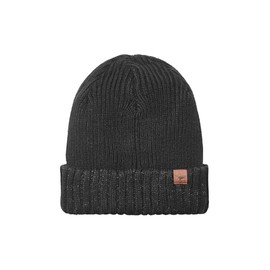 SEALSKINZ | Bacton | Unisex Waterproof Cold Weather Roll Cuff Beanie Hat | Everyday Use & Outdoor Activity | Three-Layer Insulation Technology | Microfleece Lining | Black, S/M, V3