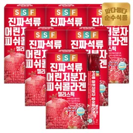 Pure Foods 300 Dalton Real Pomegranate Young Low-Molecular Fish Collagen Jelly, 6 Boxes (90 Packets) / 순수식품 300달톤 진짜 석류 어린 저분자 피쉬 콜라겐 젤리 6박스(90포)