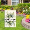 DMERBYL Spring Floral Welcome Garden Flag 12x18 Inch Double Sided