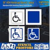 Parking Lot Stencil - 30 in - Handicap Stencil with