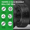 MOOKEERF 18/2 Shielded Wire 25FT,18AWG 2 Conductor Shielded Cable Stranded