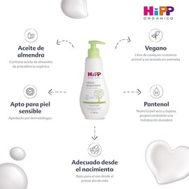 HiPP Crema Hidratante para Piel Sensible de Bebé 300ml con Aceite de Almendra Orgánico