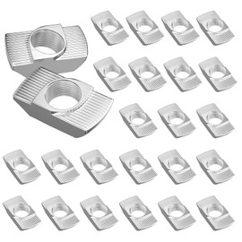 SCOOYUCK Pack of 50 T-Slot Nuts M5, Series 20 Sliding Nuts, T Nut Hammer Nut, for Aluminium Profile Extrusion Slot Rail (EU20-M5)