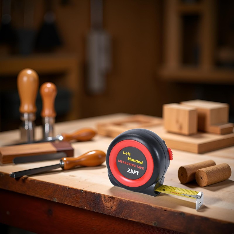 Left Handed Tape Measure, Lefty Self-Lock Measuring Tape Tools for