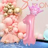 40 Inch Pink Crown Number 18 Balloons, 18th Birthday Balloons