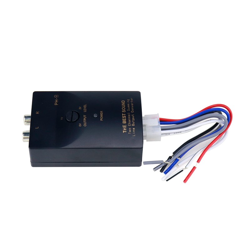 S SYDIEN 1Pc Black High to Low 2-Channel Line Output