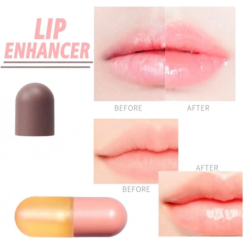 Set de 2 rellenos labiales Suero reductor labios Aceite para