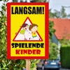 3 Stück Langsam ! spielende KINDER Schild 20 x 30