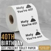 40th Birthday Decorations Toilet Paper for Men & Women -