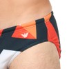 Emporio Armani Men's Classic Swim Brief, Big Ea White/Red.com, Medium