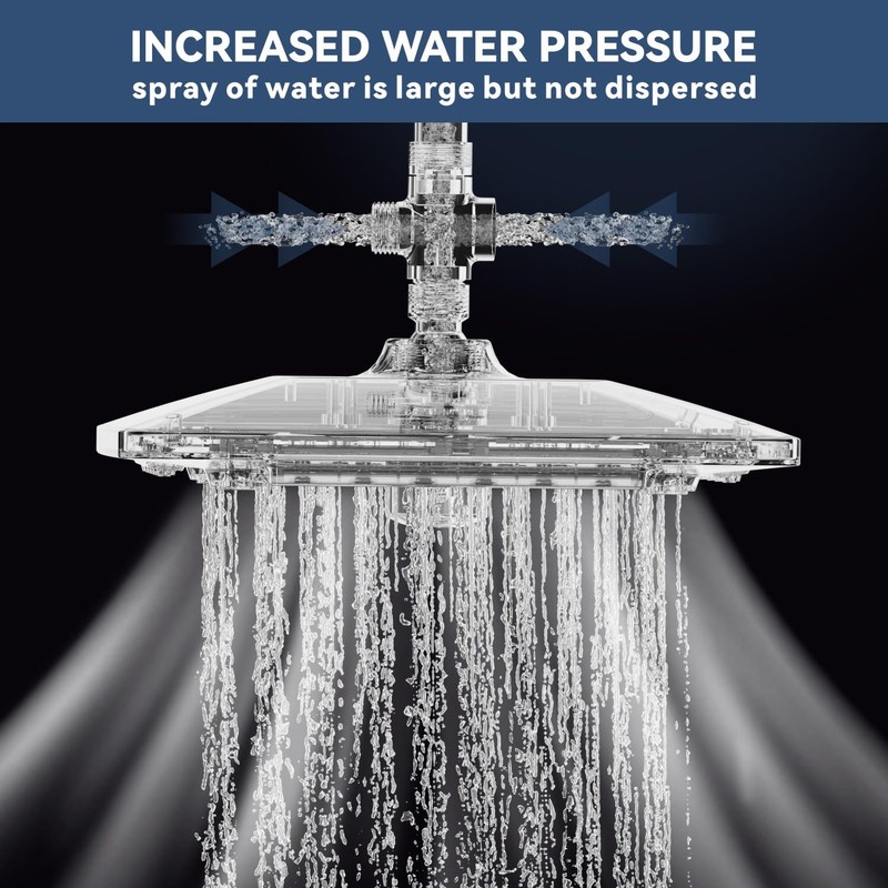 ELLO&ALLO Rain Shower Head with Handheld Spray, Rainfall Shower Head