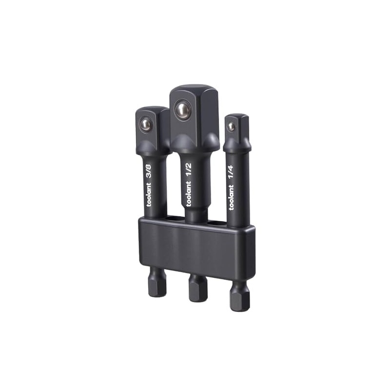 toolant Impact Socket Adapter Set, 3 pcs, 1/4", 3/8", 1/2"