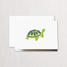 Crane & Co. Brushstroke Turtle Note- Pack of 10 Cards